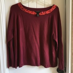 Red Sequined Sweater